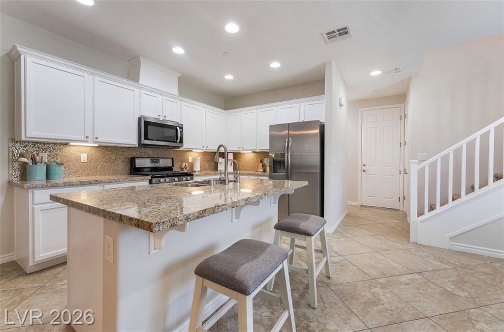 Kitchen of this Inspirada home in Henderson, Nevada