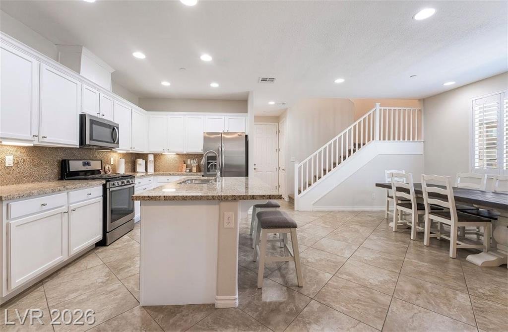 Kitchen of this Inspirada home in Henderson, Nevada