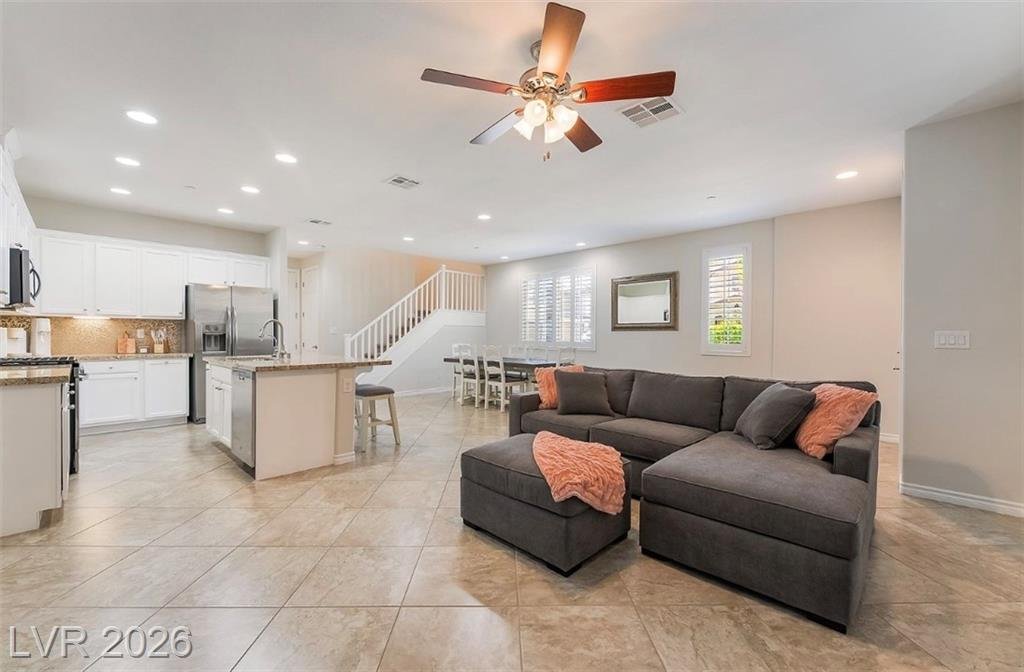 Living Room of this Inspirada home in Henderson, Nevada