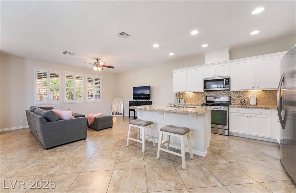 Living Room of this Inspirada home in Henderson, Nevada