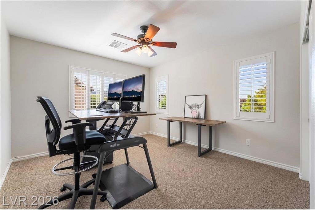 Bedroom of this Inspirada home in Henderson, Nevada