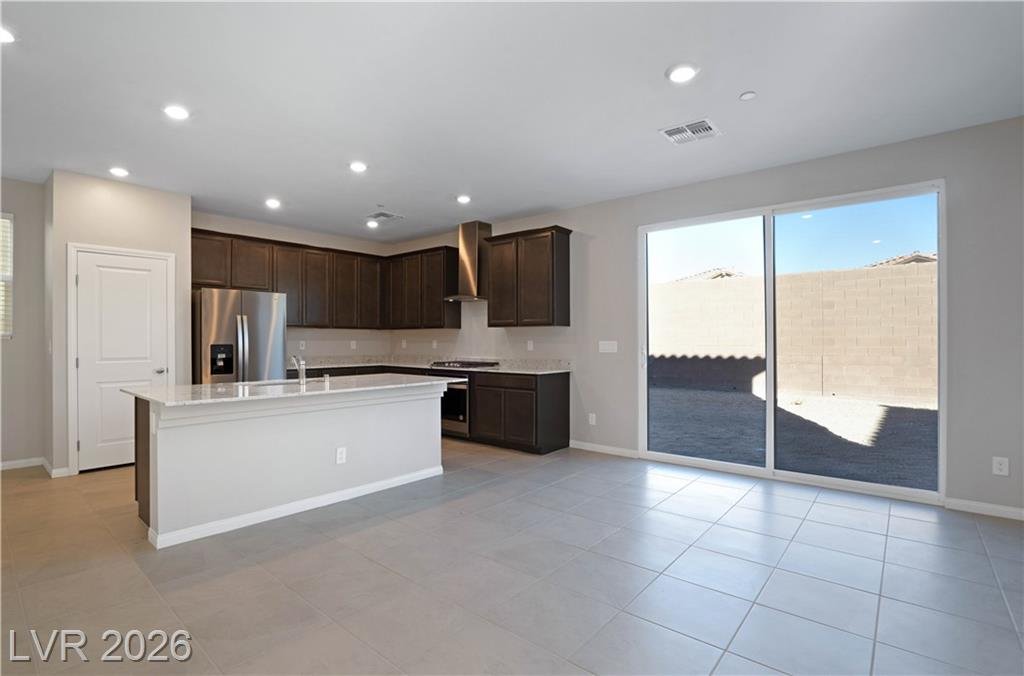 Kitchen of this Inspirada home in Henderson, Nevada