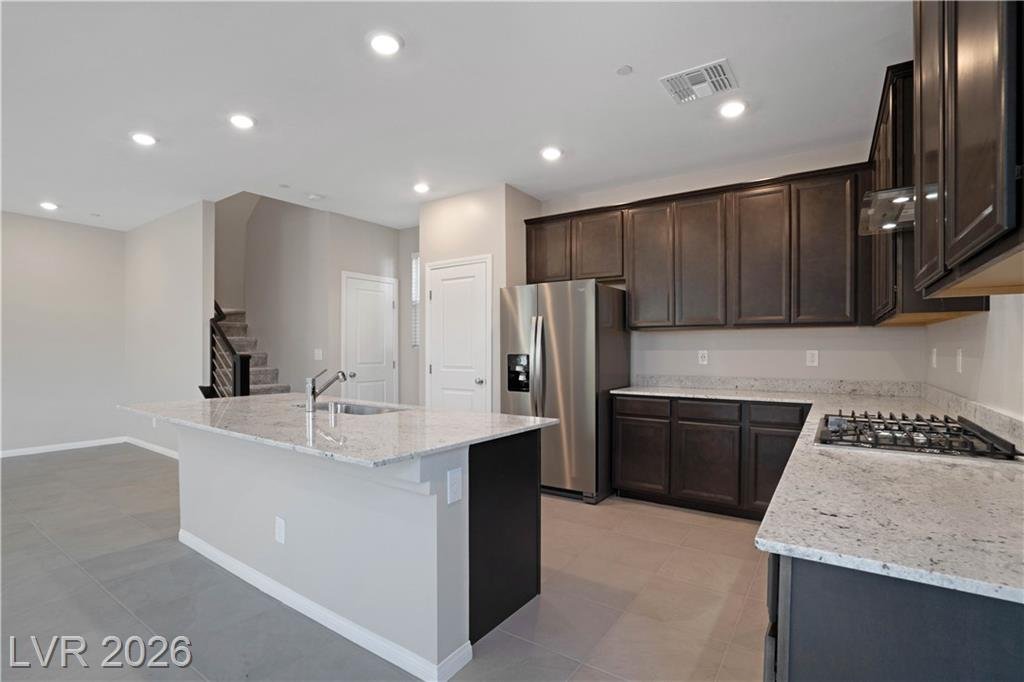 Kitchen of this Inspirada home in Henderson, Nevada
