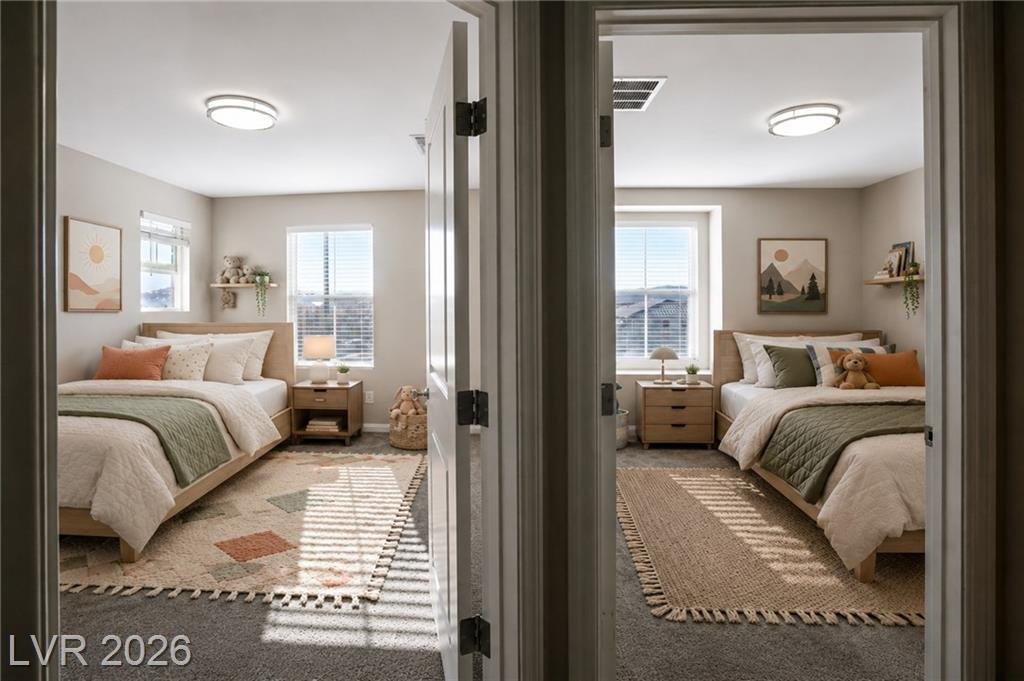 Bedroom of this Inspirada home in Henderson, Nevada