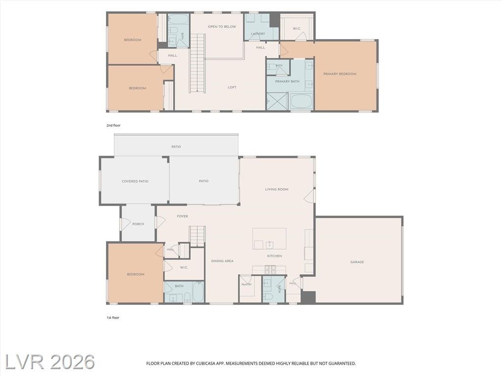 Floor plan of both levels at 2702 Marchetti Place