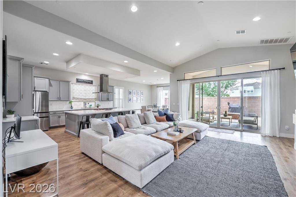 Family Room of this Inspirada home in Henderson, Nevada