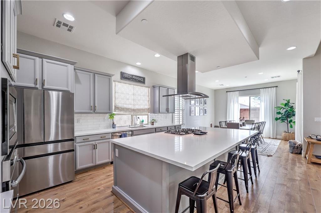 Kitchen of this Inspirada home in Henderson, Nevada
