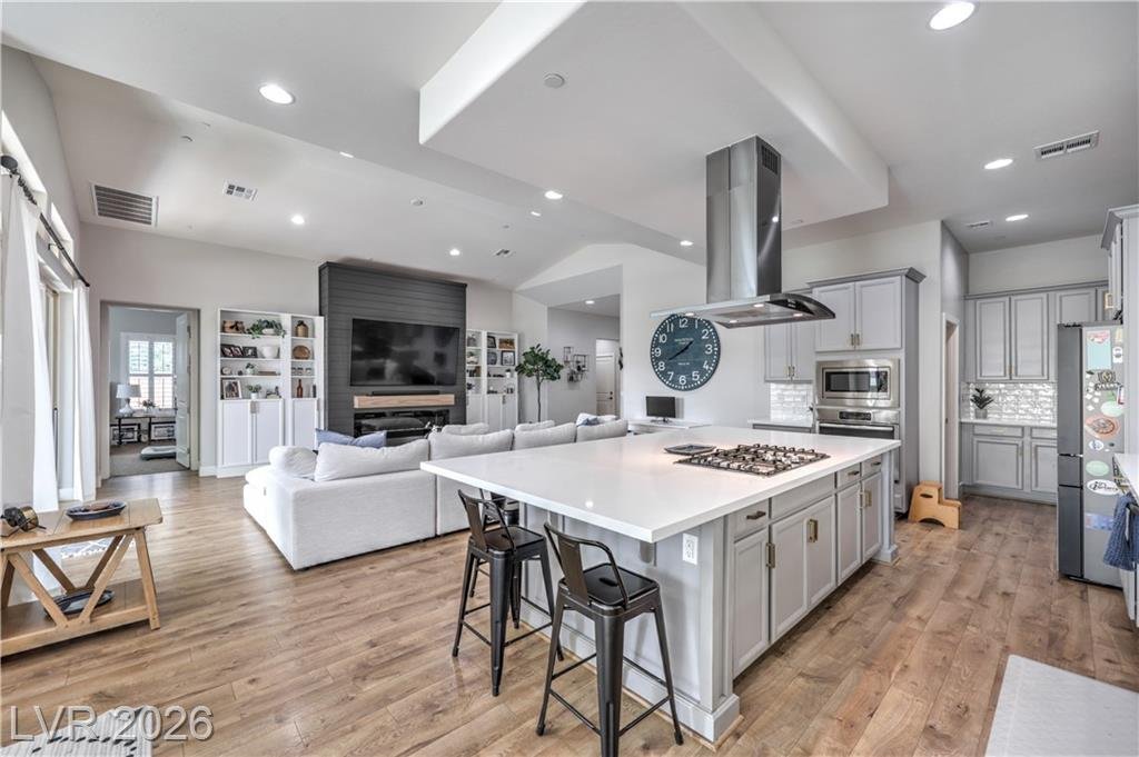 Kitchen of this Inspirada home in Henderson, Nevada