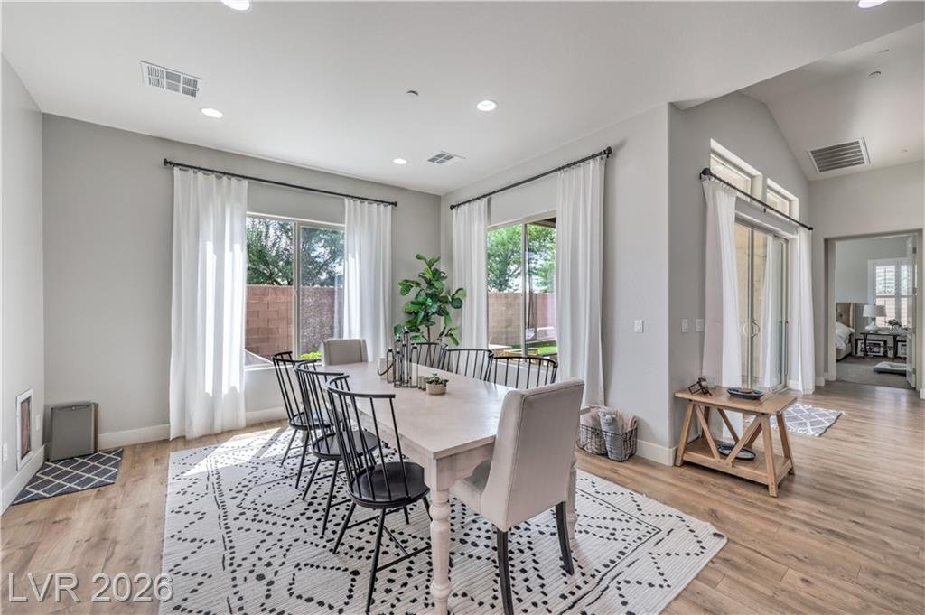 Dining of this Inspirada home in Henderson, Nevada
