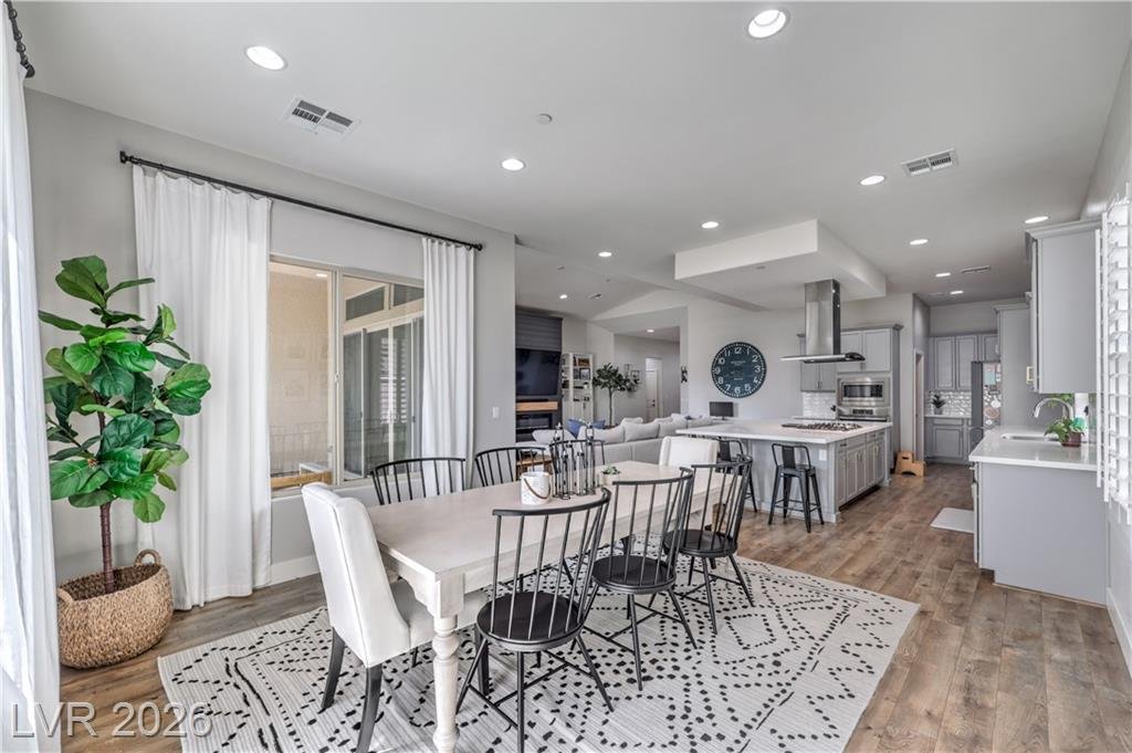 Dining of this Inspirada home in Henderson, Nevada