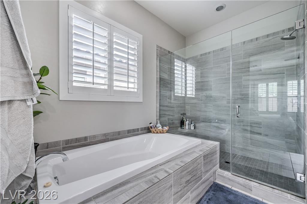 Primary Bath of this Inspirada home in Henderson, Nevada