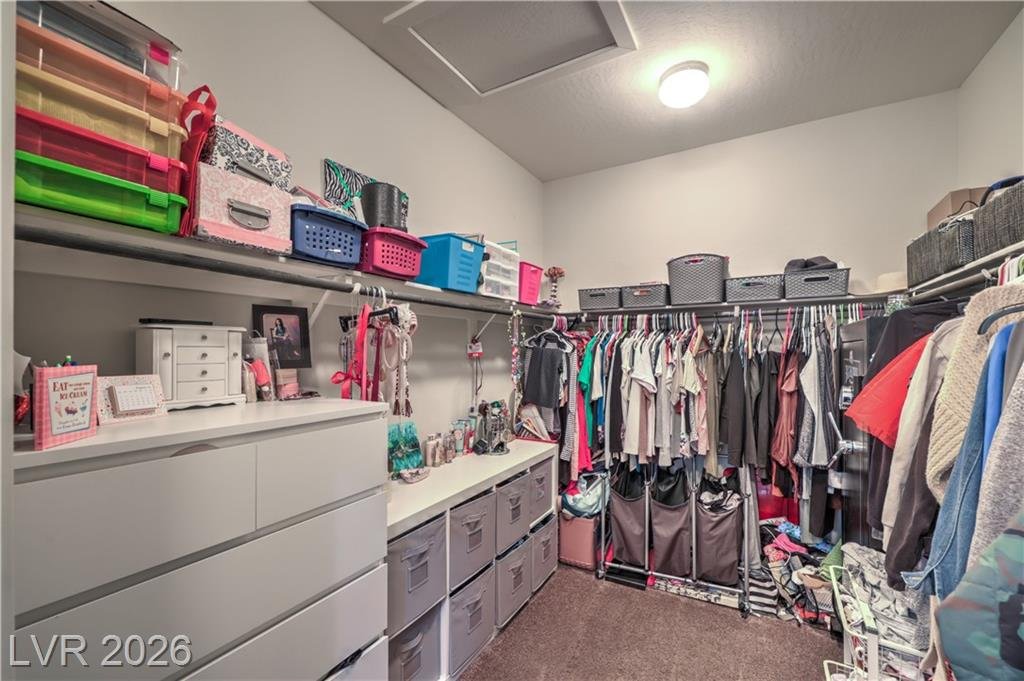 Closet of this Inspirada home in Henderson, Nevada