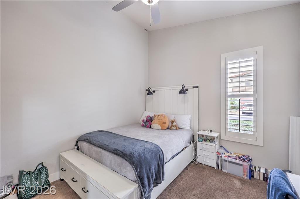 Bedroom of this Inspirada home in Henderson, Nevada