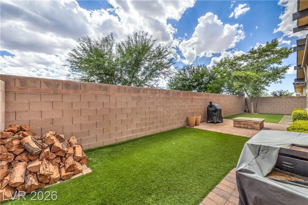 Backyard of this Inspirada home in Henderson, Nevada