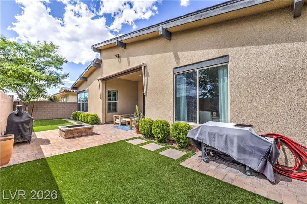 Backyard of this Inspirada home in Henderson, Nevada
