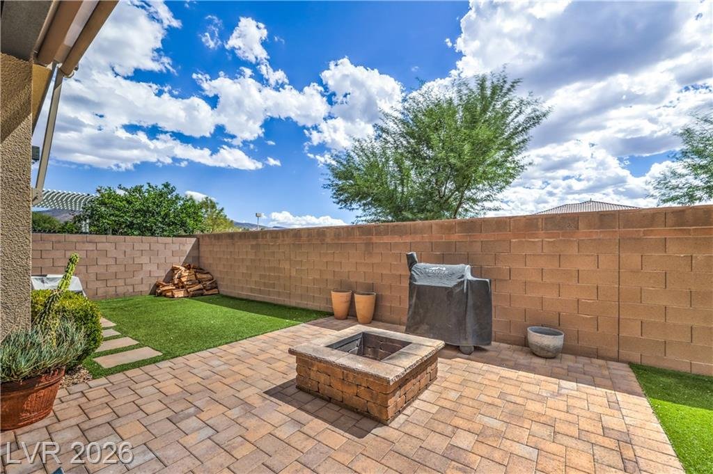 Backyard at 2981 Barrett Springs in Inspirada, Henderson NV