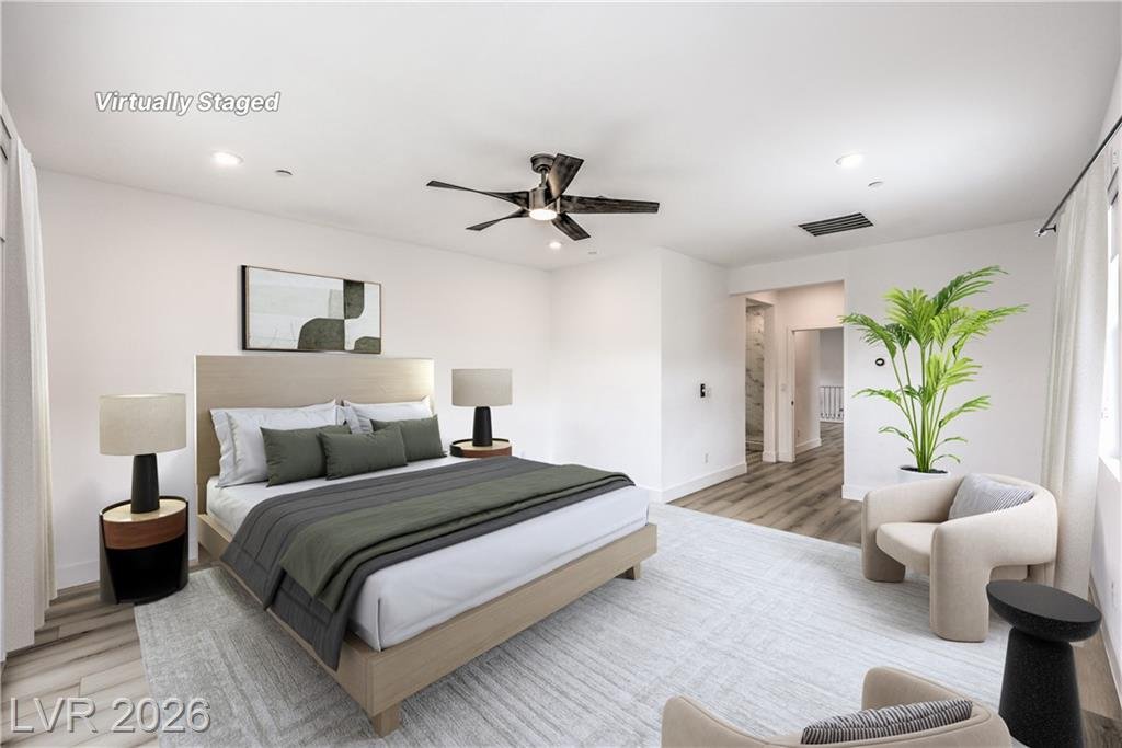 Primary Bedroom of this Inspirada home in Henderson, Nevada