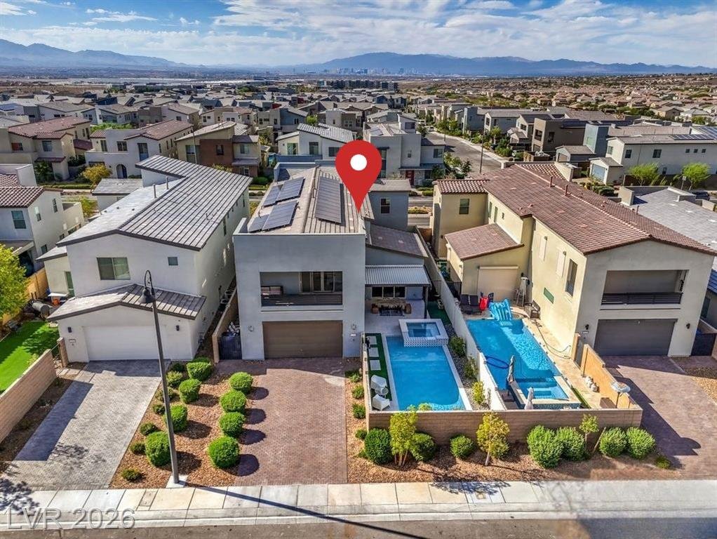 Aerial of this Inspirada home in Henderson, Nevada