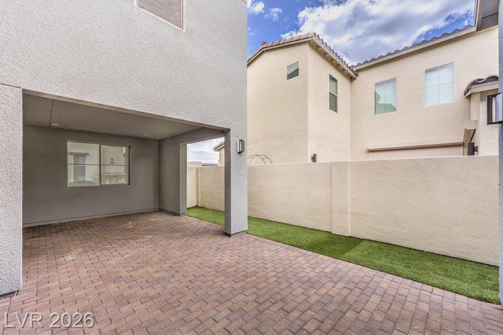 Patio of this Inspirada home in Henderson, Nevada
