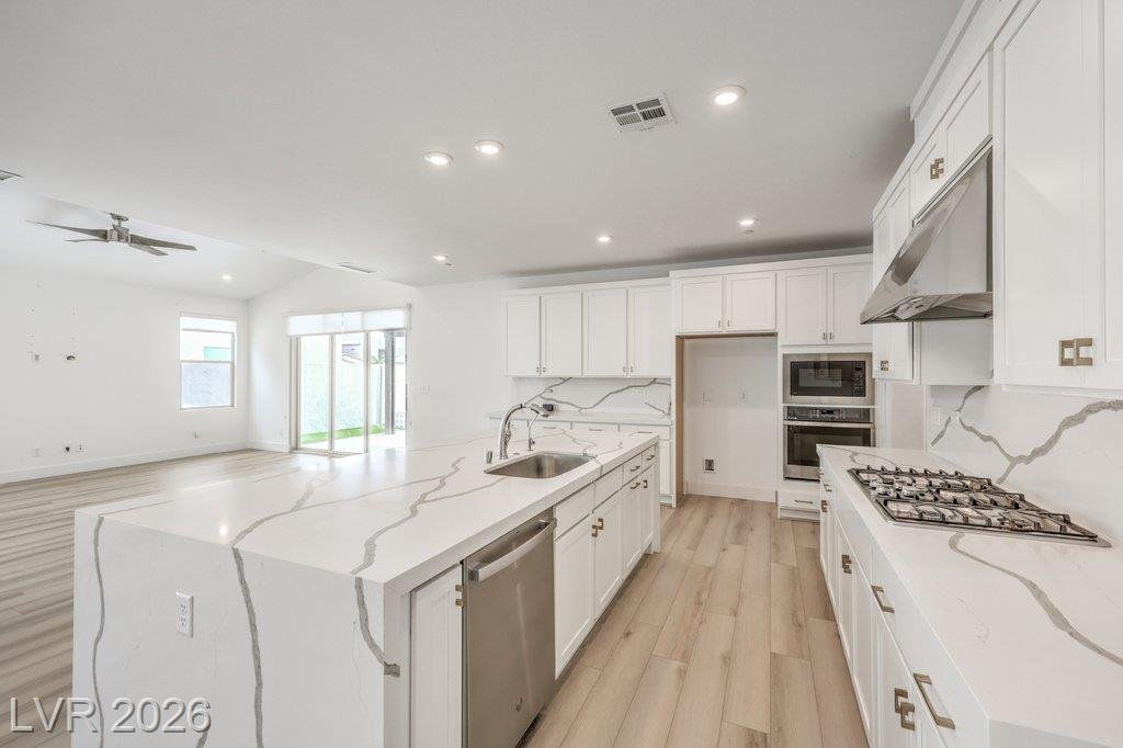 Kitchen of this Inspirada home in Henderson, Nevada