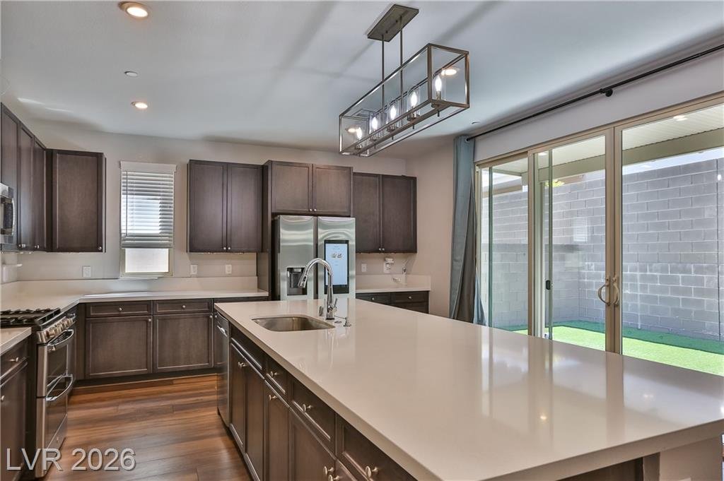 Kitchen of this Inspirada home in Henderson, Nevada