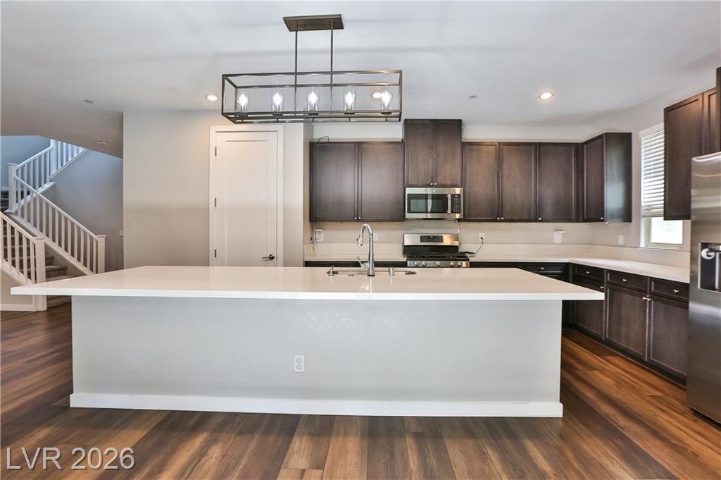 Kitchen of this Inspirada home in Henderson, Nevada