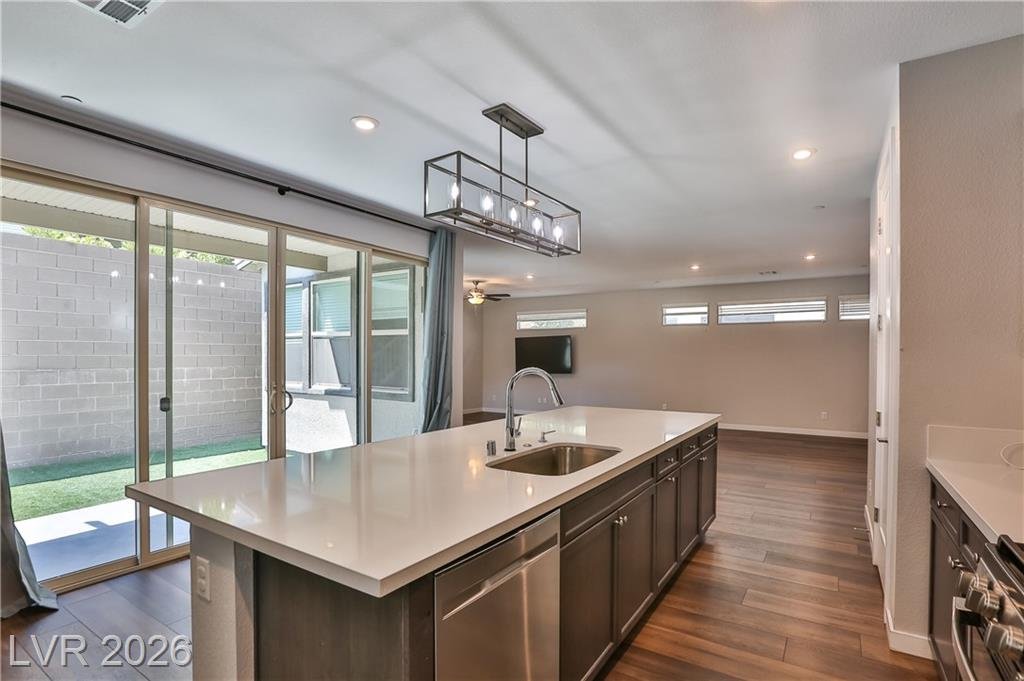 Kitchen of this Inspirada home in Henderson, Nevada