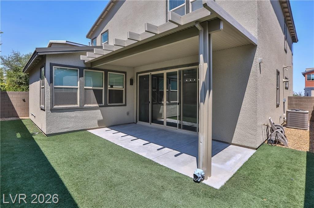Backyard of this Inspirada home in Henderson, Nevada
