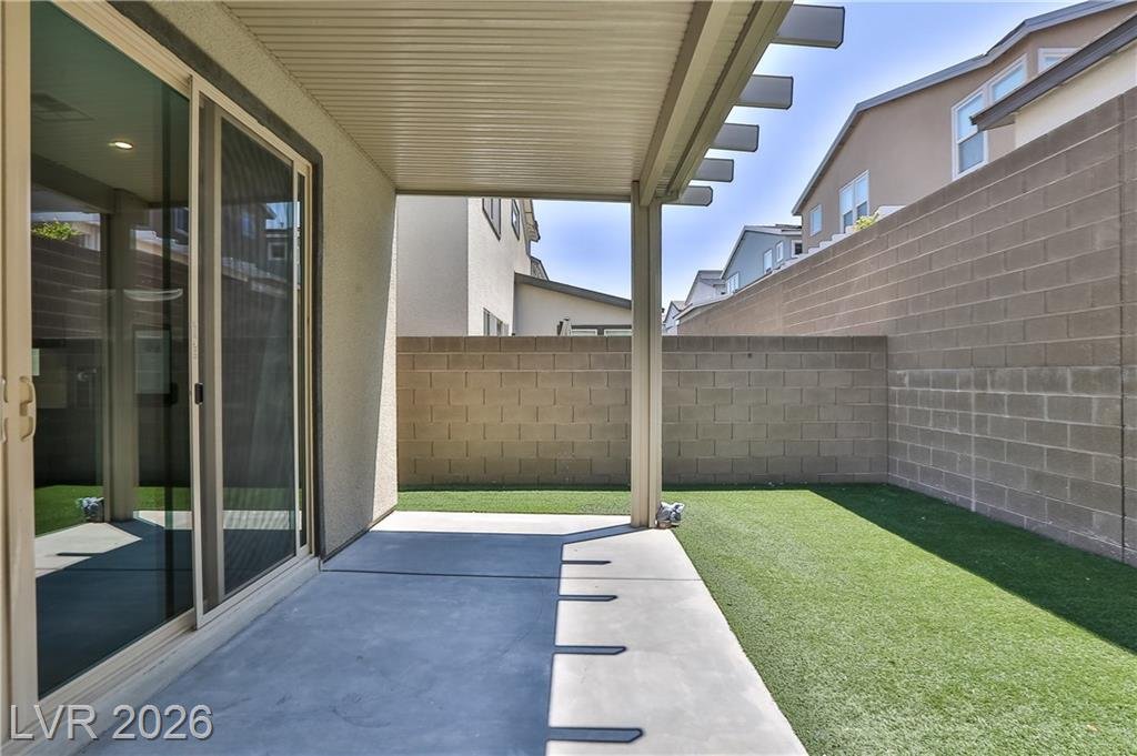 Patio of this Inspirada home in Henderson, Nevada