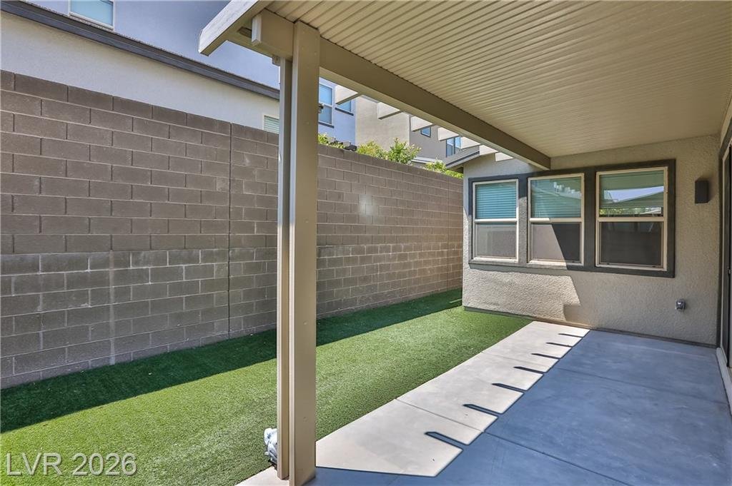 Patio of this Inspirada home in Henderson, Nevada