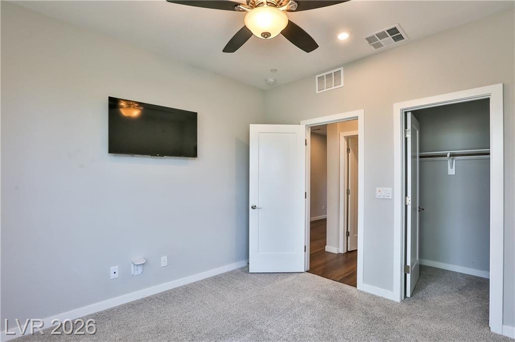 Bedroom of this Inspirada home in Henderson, Nevada