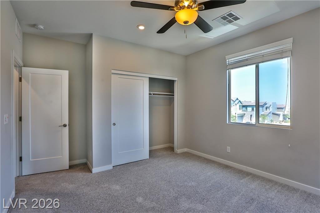 Bedroom of this Inspirada home in Henderson, Nevada