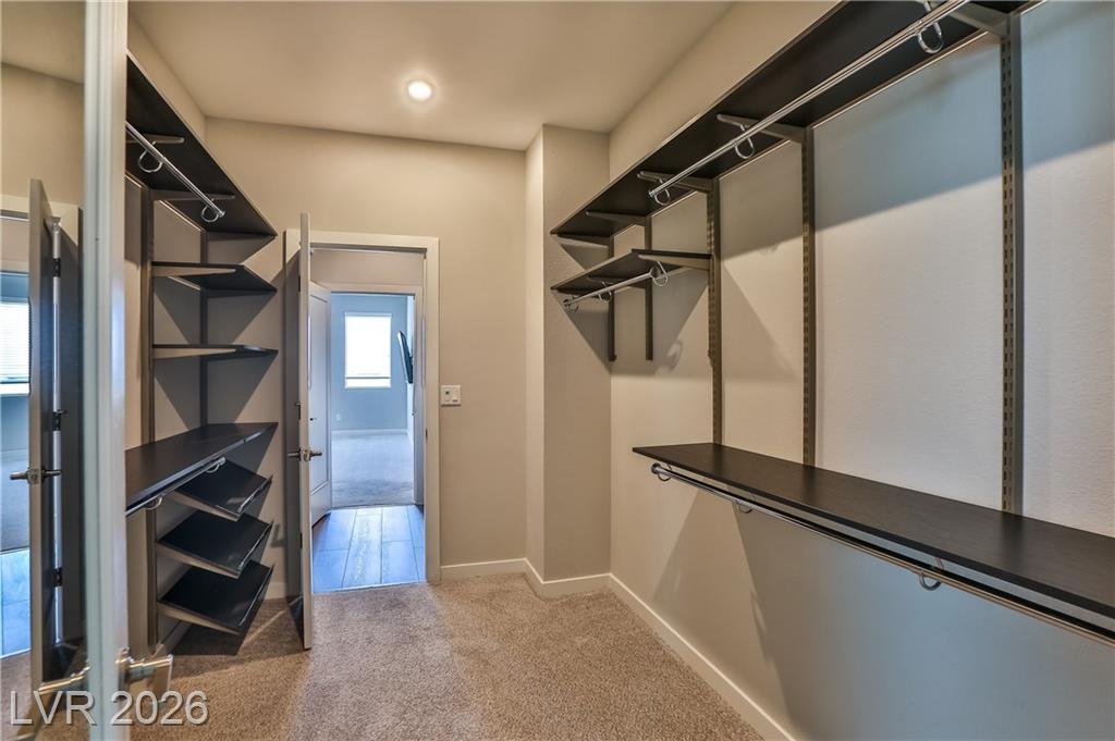 Closet of this Inspirada home in Henderson, Nevada