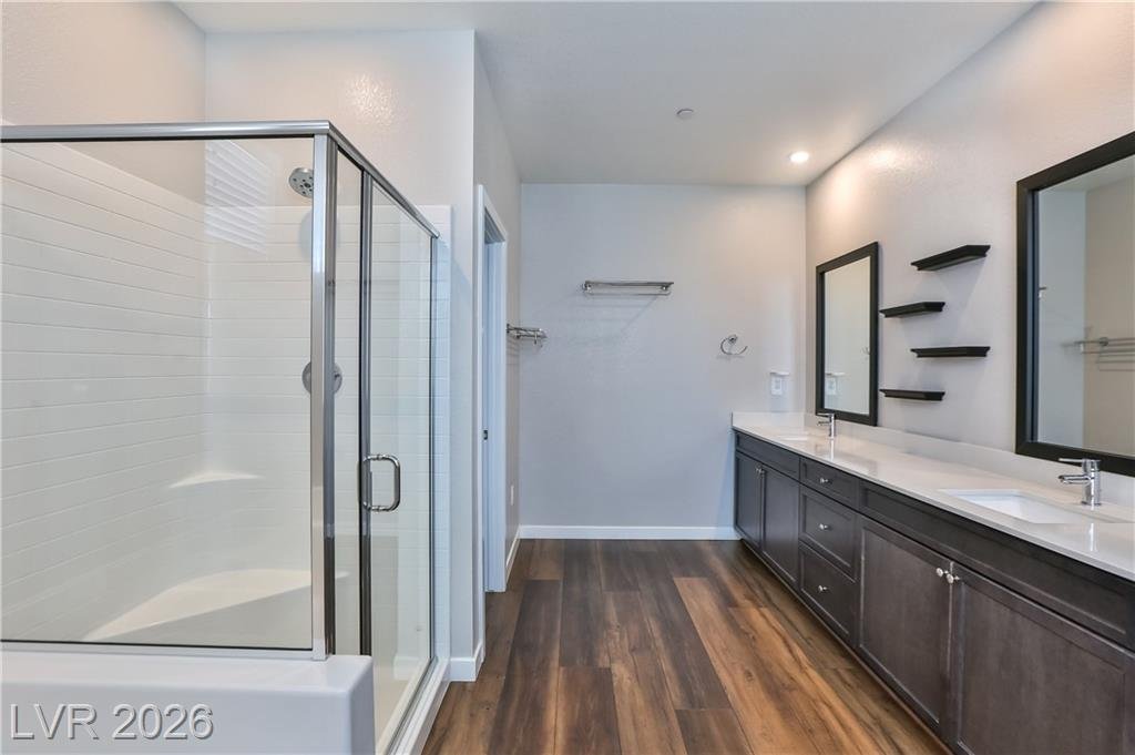 Primary Bath of this Inspirada home in Henderson, Nevada