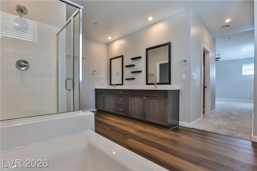 Primary Bath of this Inspirada home in Henderson, Nevada