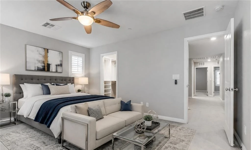Primary Bedroom at 2807 Donatello Manor Place, Inspirada Henderson NV - 3 Bed Home for Sale