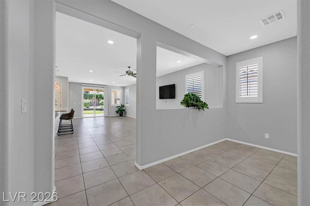 Open Concept Living Room - 3193 Brescia Bank Ave Inspirada 3193 Brescia Bank Ave Henderson NV - Open Concept Living Area with Tile Flooring | Inspirada Home for Sale