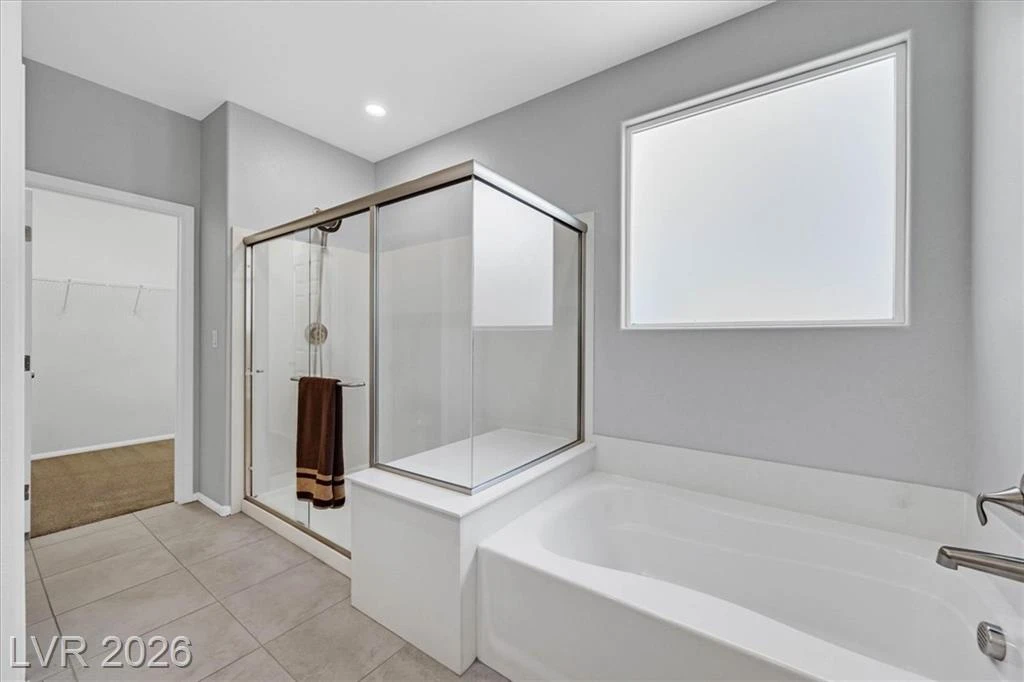 Master Bathroom - 3193 Brescia Bank Ave Inspirada 3193 Brescia Bank Ave Henderson NV - Master Bathroom with Walk-In Shower | Inspirada Home for Sale